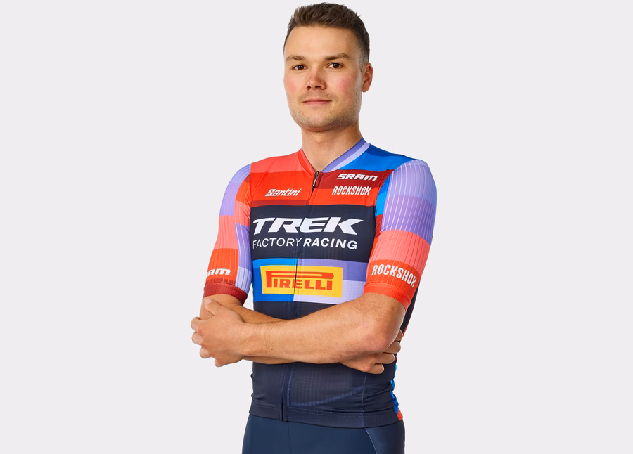 Santini Trek Factory Racing Men ' s Team Replica-Radtrikot - Trek Store